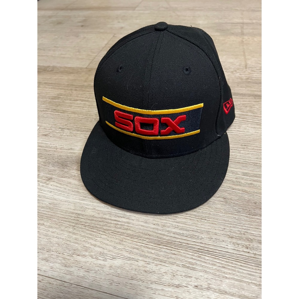 New Era 5950 Chicago White Sox 75th Comiskey Park Fitted Hat 7 1/2 Black Yellow